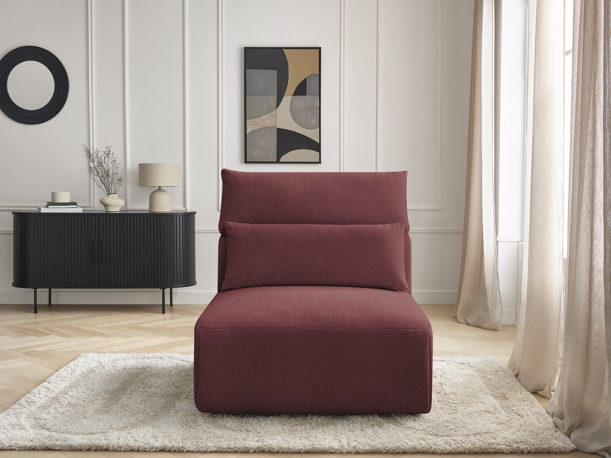 Bobochic Jana Sofamodul 1-Sitzer Melange-Stoff Rot