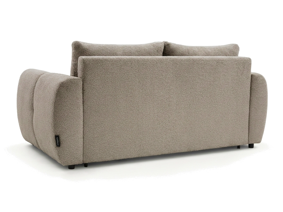Bobochic Fuji Schlafsofa 3-Sitzer Bouclé-Stoff Beige