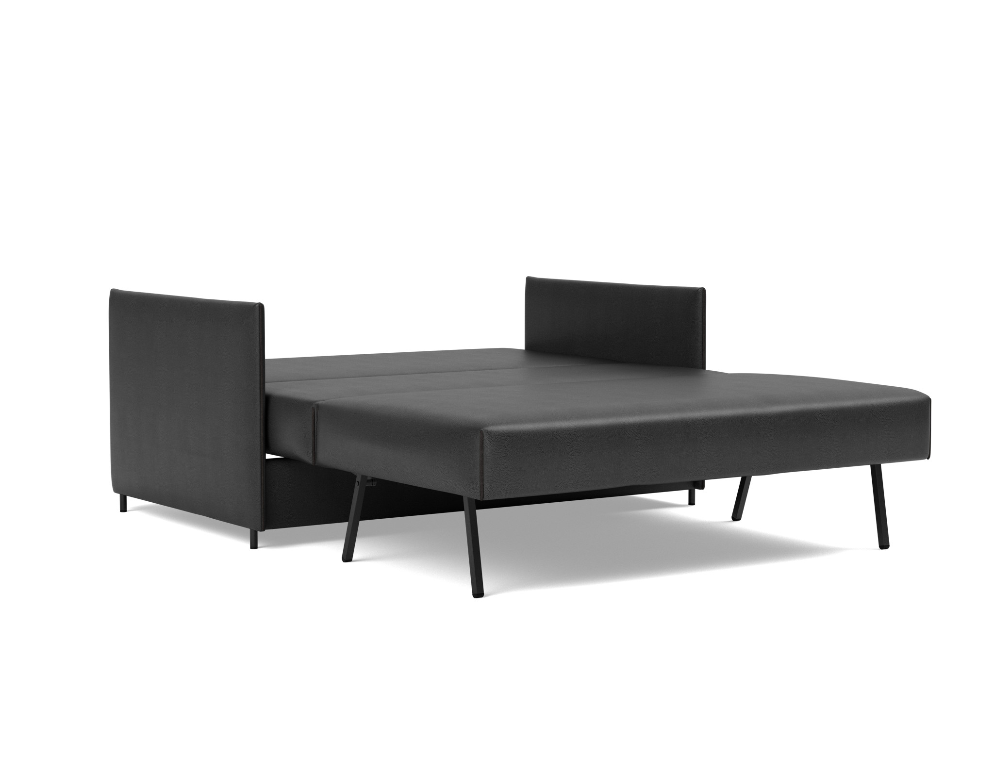 Schlafsofa Luoma Lederoptik Faunal 550-Black