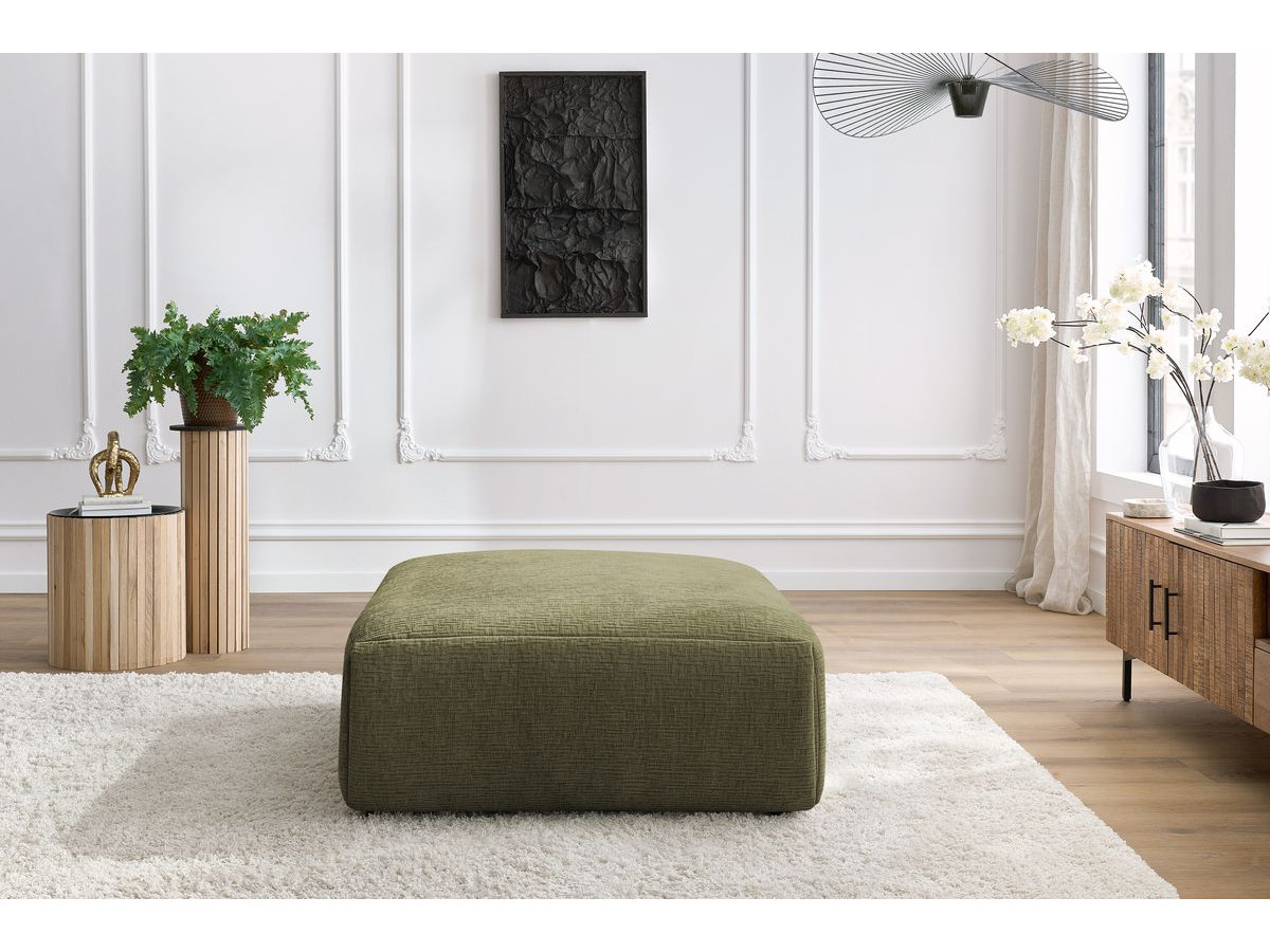 Bobochic Jeanne Pouf 95 × 117 cm Strukturstoff Grün
