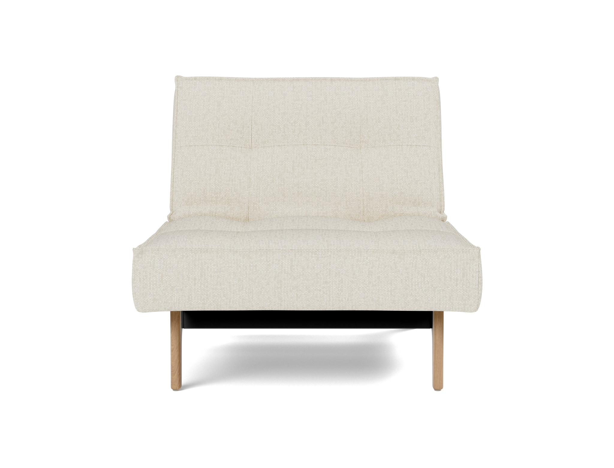 Sessel Splitback Boucle Skandi 531-Off-White Beine Eiche