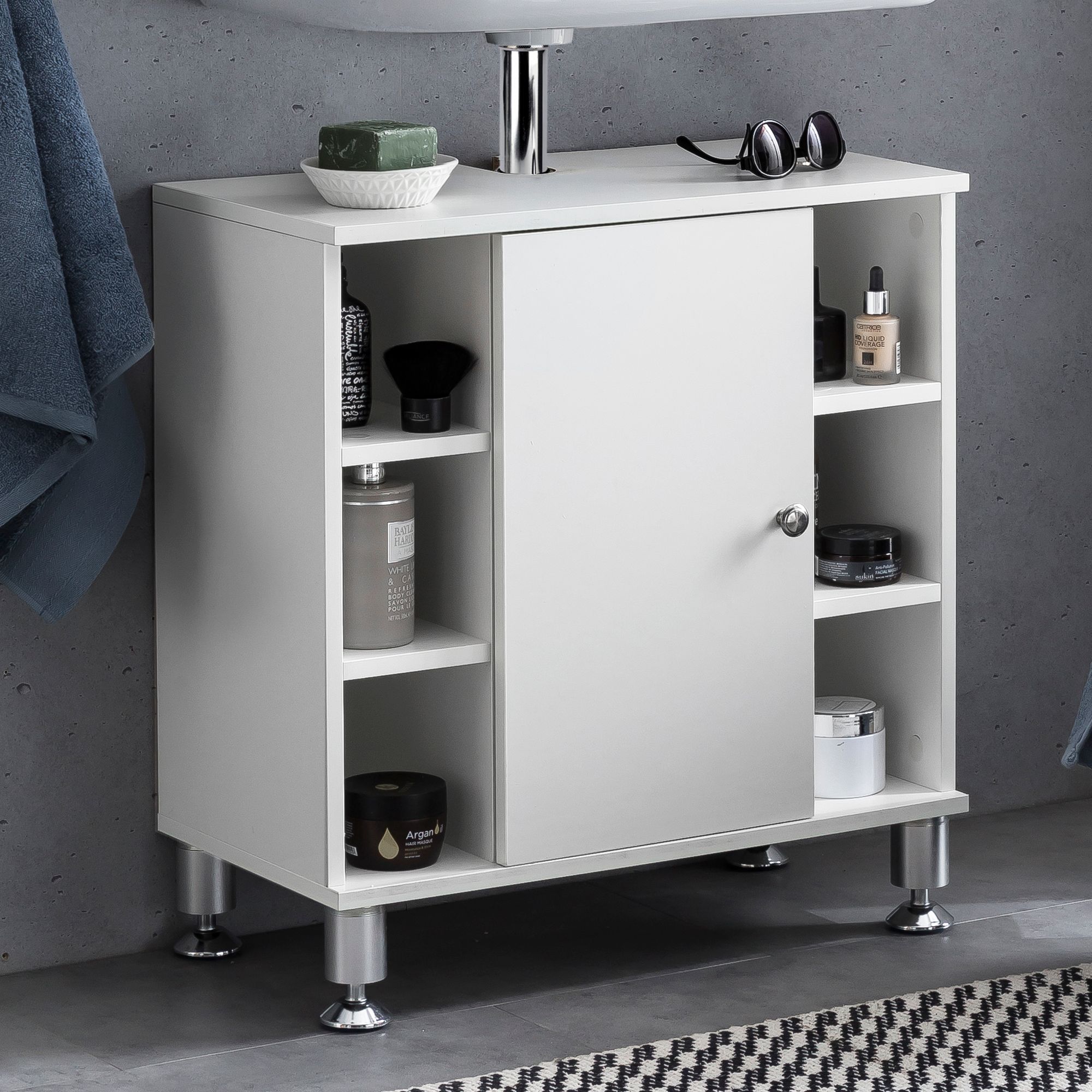 Waschbeckenschrank Hornbaek Weiß 60 × 32 × 64 cm