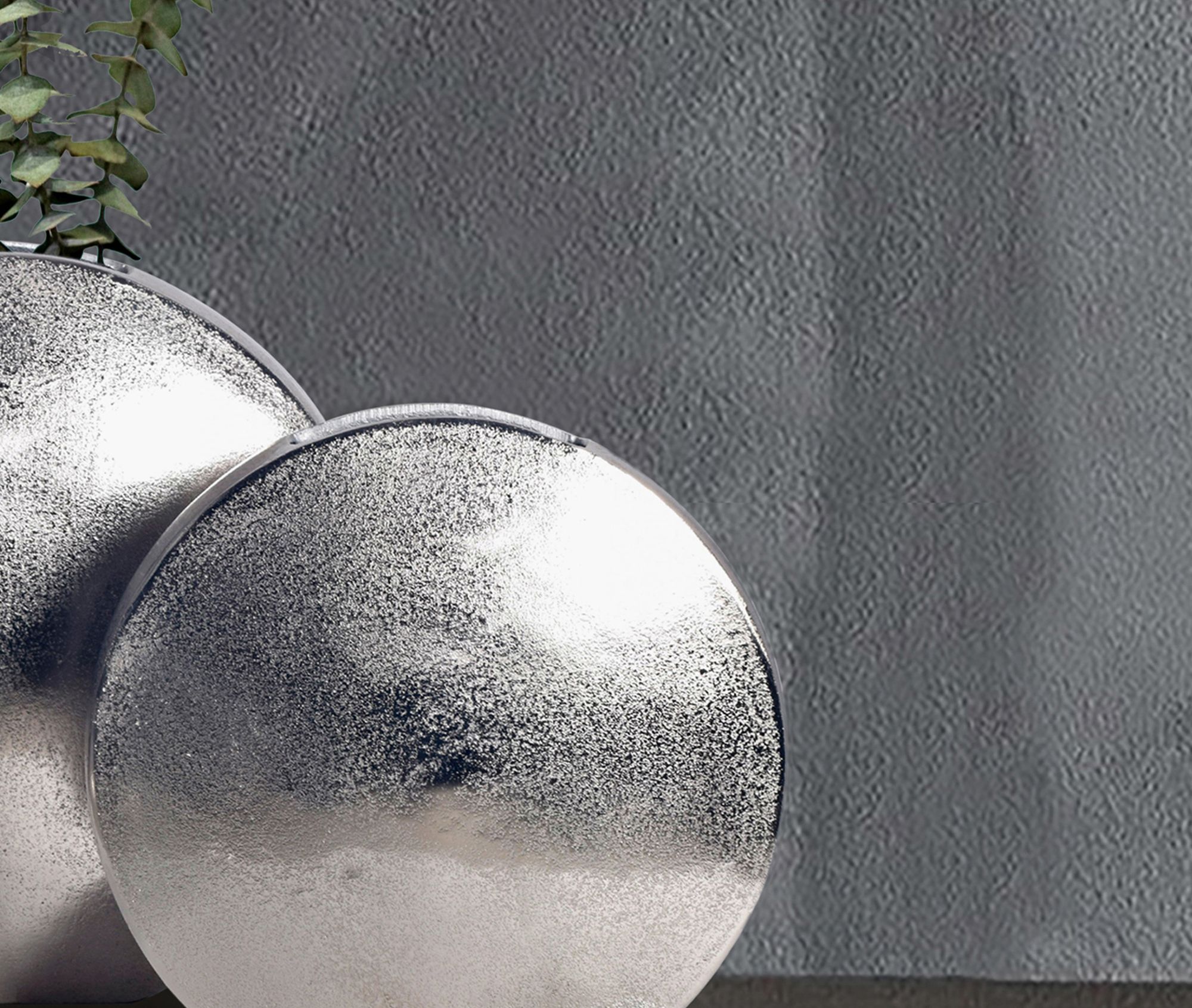 Tischvase Saltnes Aluminium Silber Ø 35 × H 34 cm