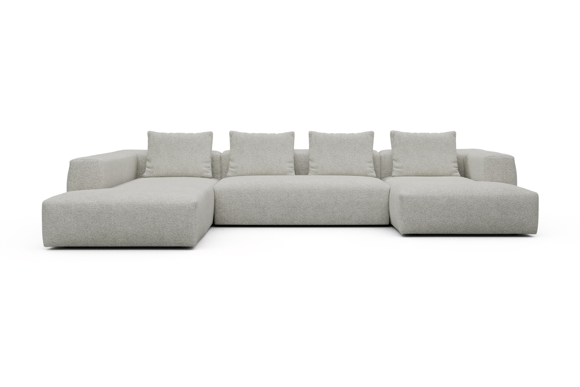 Skandi Home Wohnlandschaft Fred Relax-Ecke links mit 2-Sitzer und Chaiselongue rechts Vanora-Warm-Sand moebelfaktor