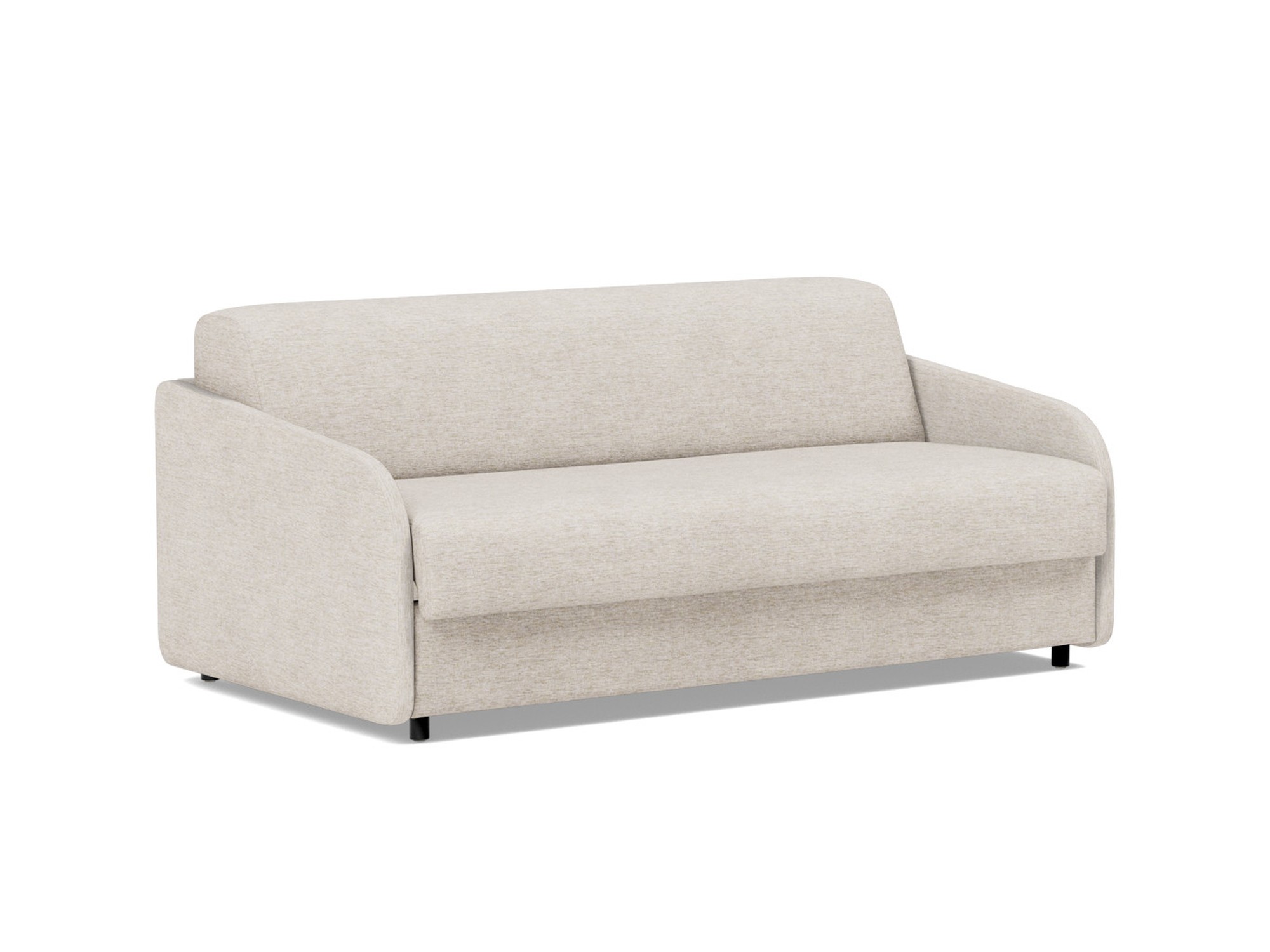 Schlafsofa Eivor mit Taschenfederkernmatratze 140 Chenille Yuveno 470-Natural