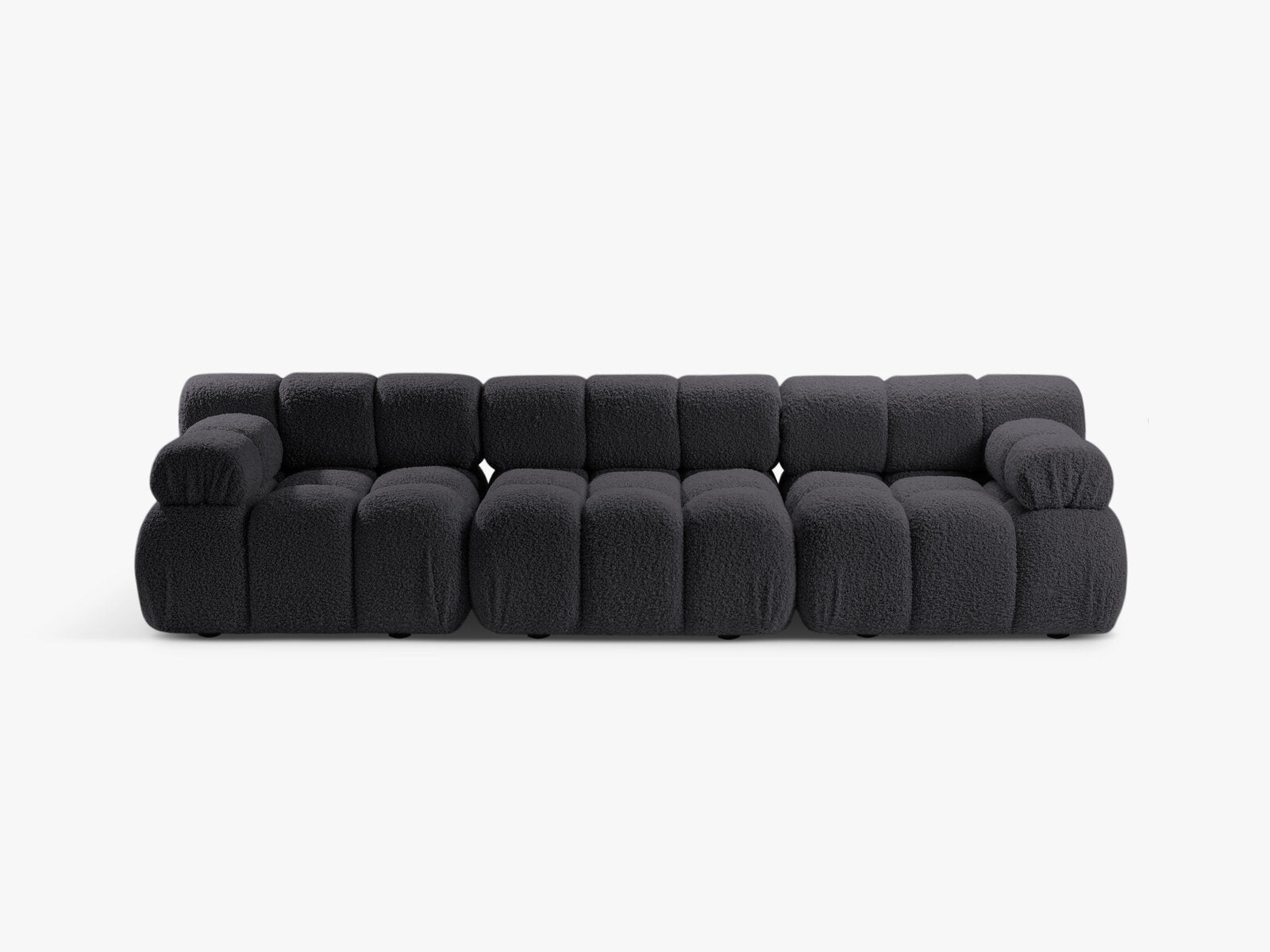 Micadoni Modulares Sofa Bellis 3-Sitzer Boucle Rolf Graphit