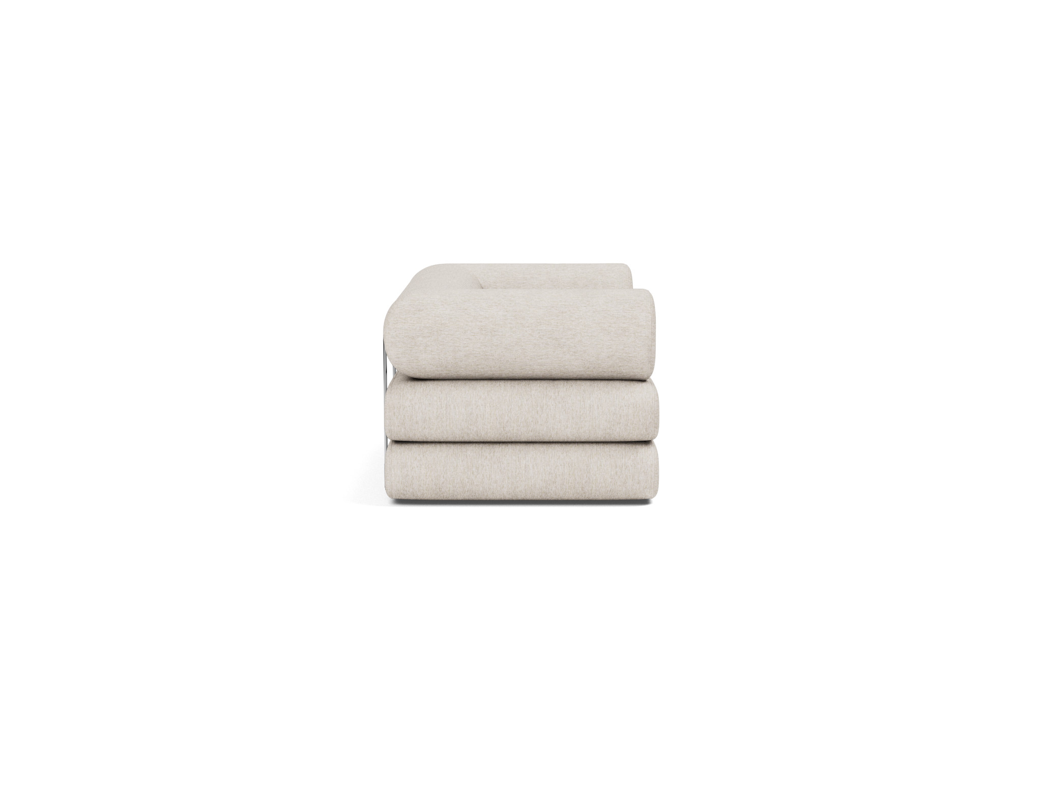 Tagesbett Circlus mit L-förmigen Armlehnen Chenille Yuveno 470-Natural