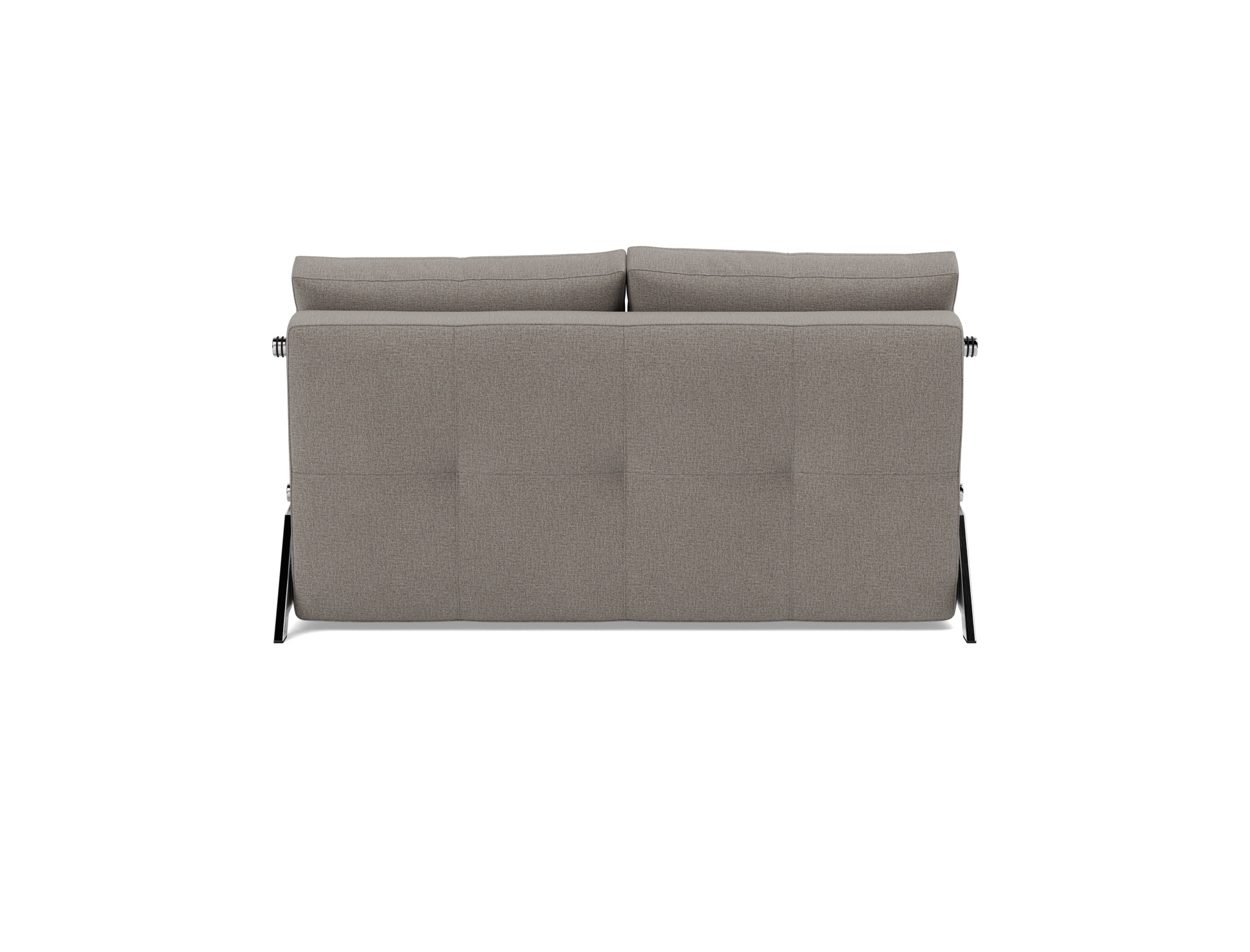 Schlafsofa Cubed 140 Flachgewebe Mixed Dance 521-Grey Beine Chrom