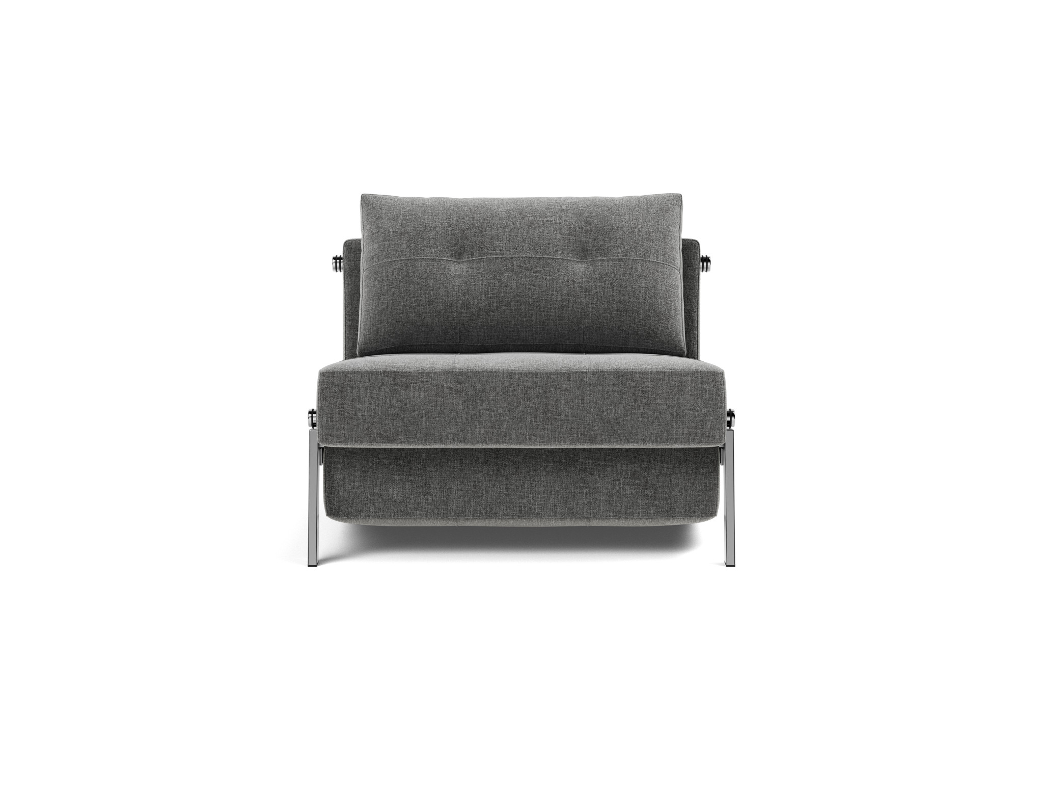 Schlafsessel Cubed 90 Strukturierter Stoff Twist 563-Charcoal Beine Chrom