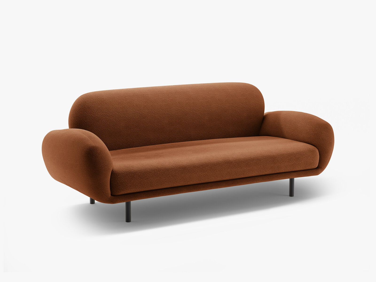 Micadoni Sofa Poppy 2-Sitzer große Version Boucle Baloo Terrakotta