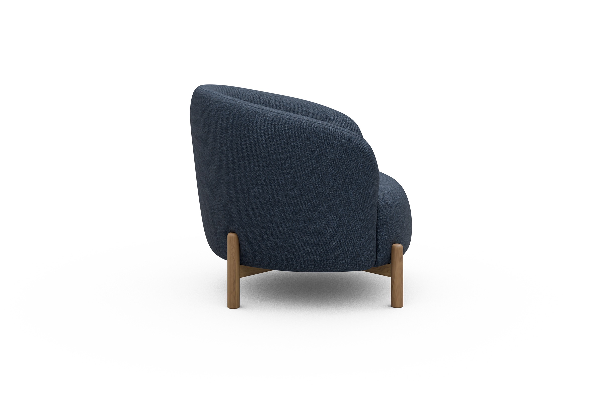 Sessel Ronda Holzbeine Eiche Natur Sama-Deep-Blue