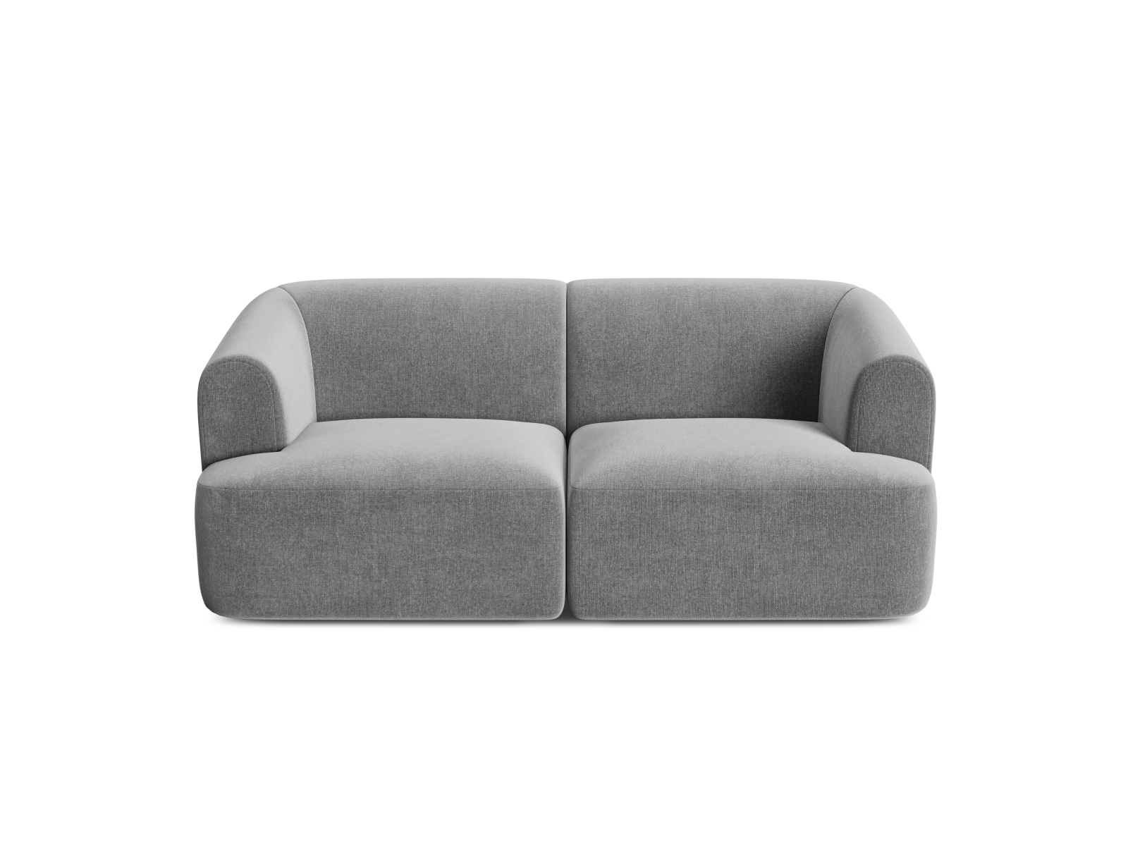 Cosmopolitan Design Sofa Campi 2-Sitzer Samt Vogue Grau