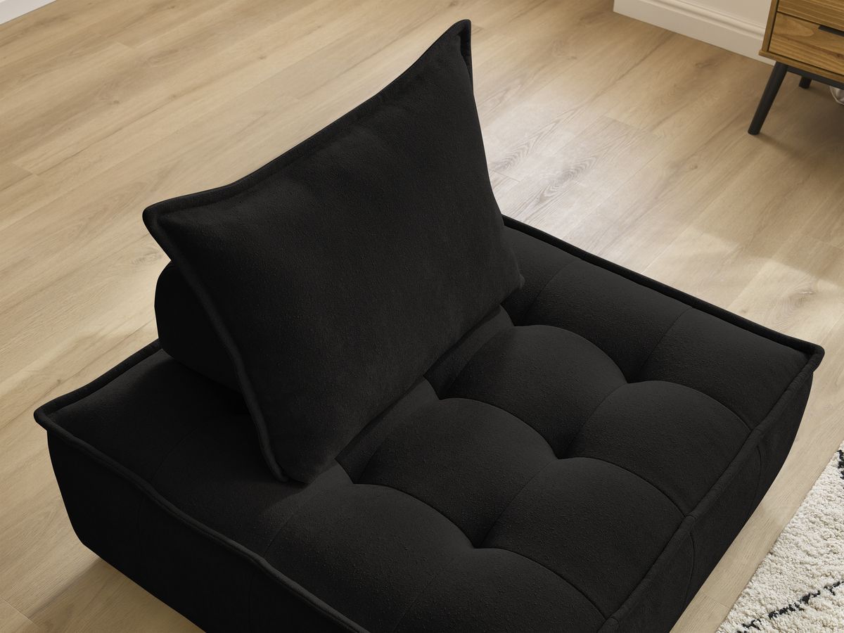 Bobochic Elisa Sofamodul 1-Sitzer Strukturstoff Schwarz
