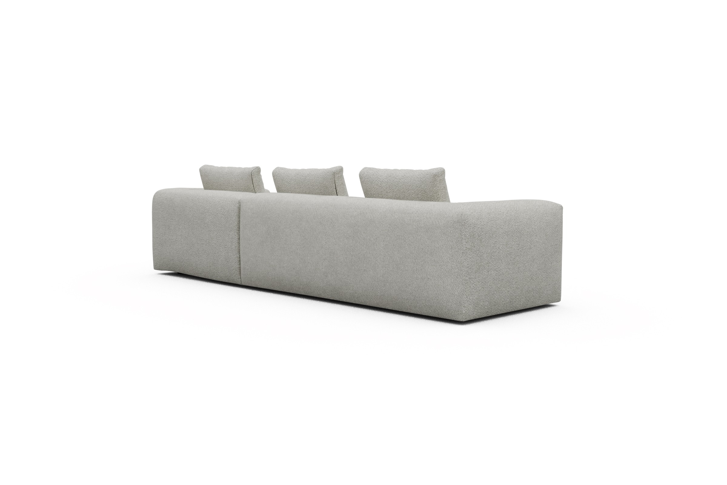 Ecksofa Fred Chaiselongue rechts mit 2,5-Sitzer Vanora-Warm-Sand