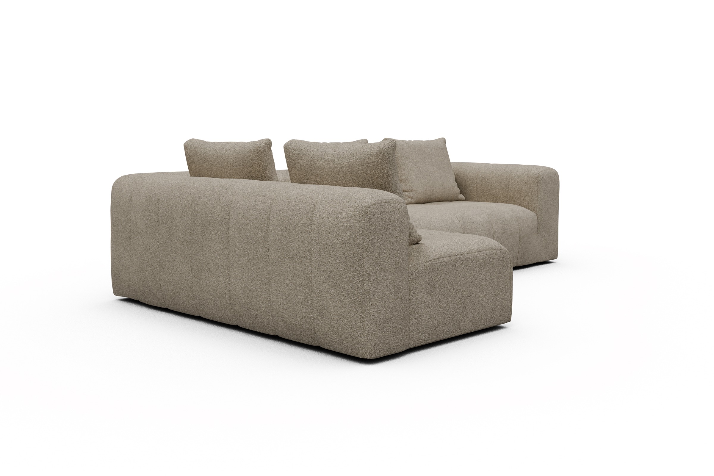 Ecksofa Hugo 2x 2,5-Sitzer Armlehne rechts Boucle-Belge