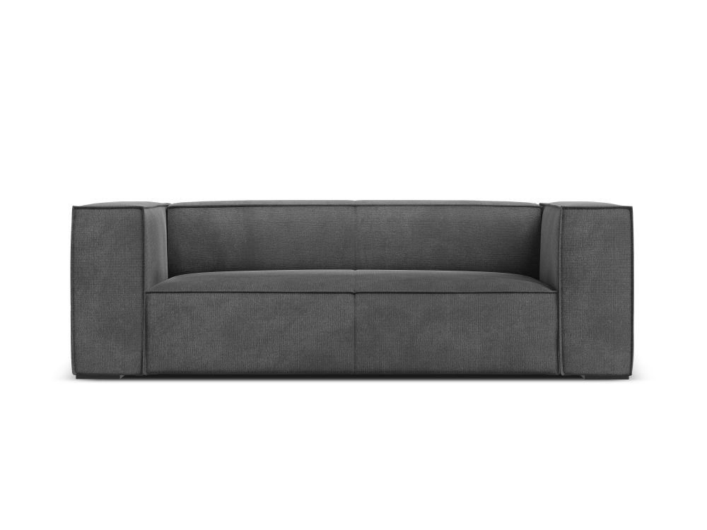 Cosmopolitan Design Sofa Turin 2-Sitzer Strukturierter Stoff Rosario Grau