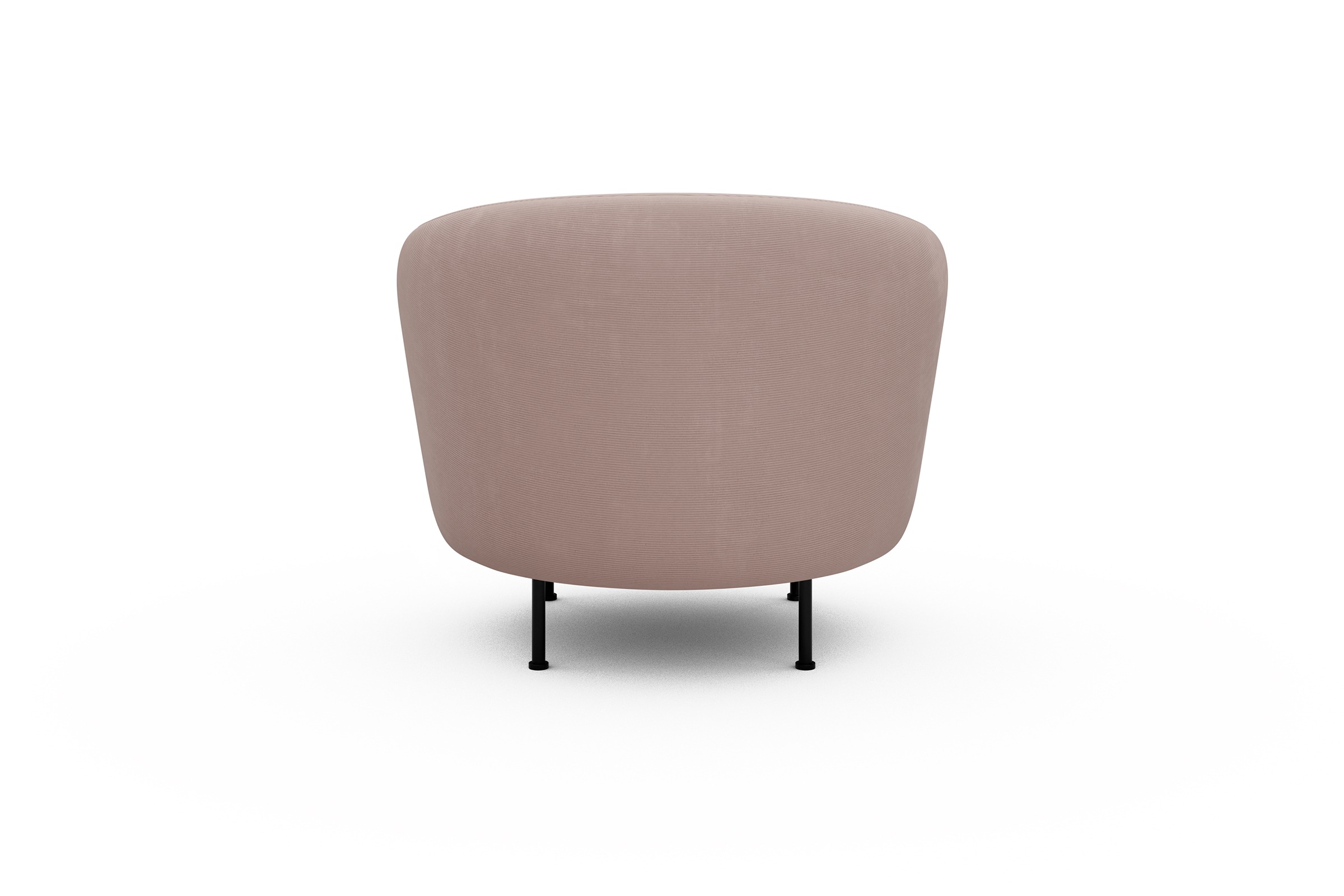 Sessel Ronda Metallbeine Schwarz Cordufine-Blush