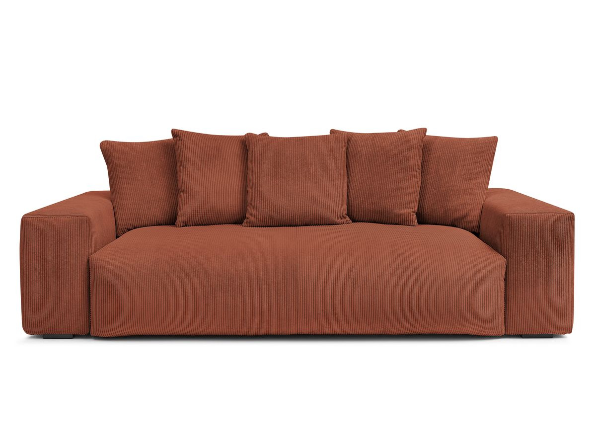 Bobochic Voltaire Sofa 3-Sitzer 280 × 124 cm Cordsamt Orange