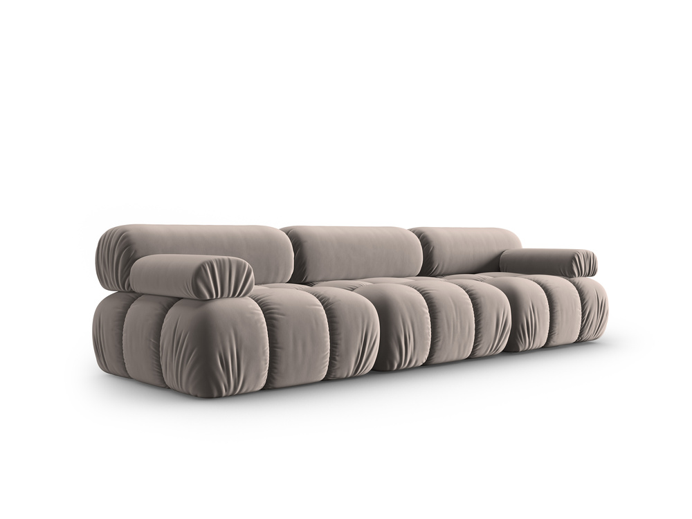 Cosmopolitan Design Sofa Cortina 3-Sitzer Samt Bluvel Cappuccino
