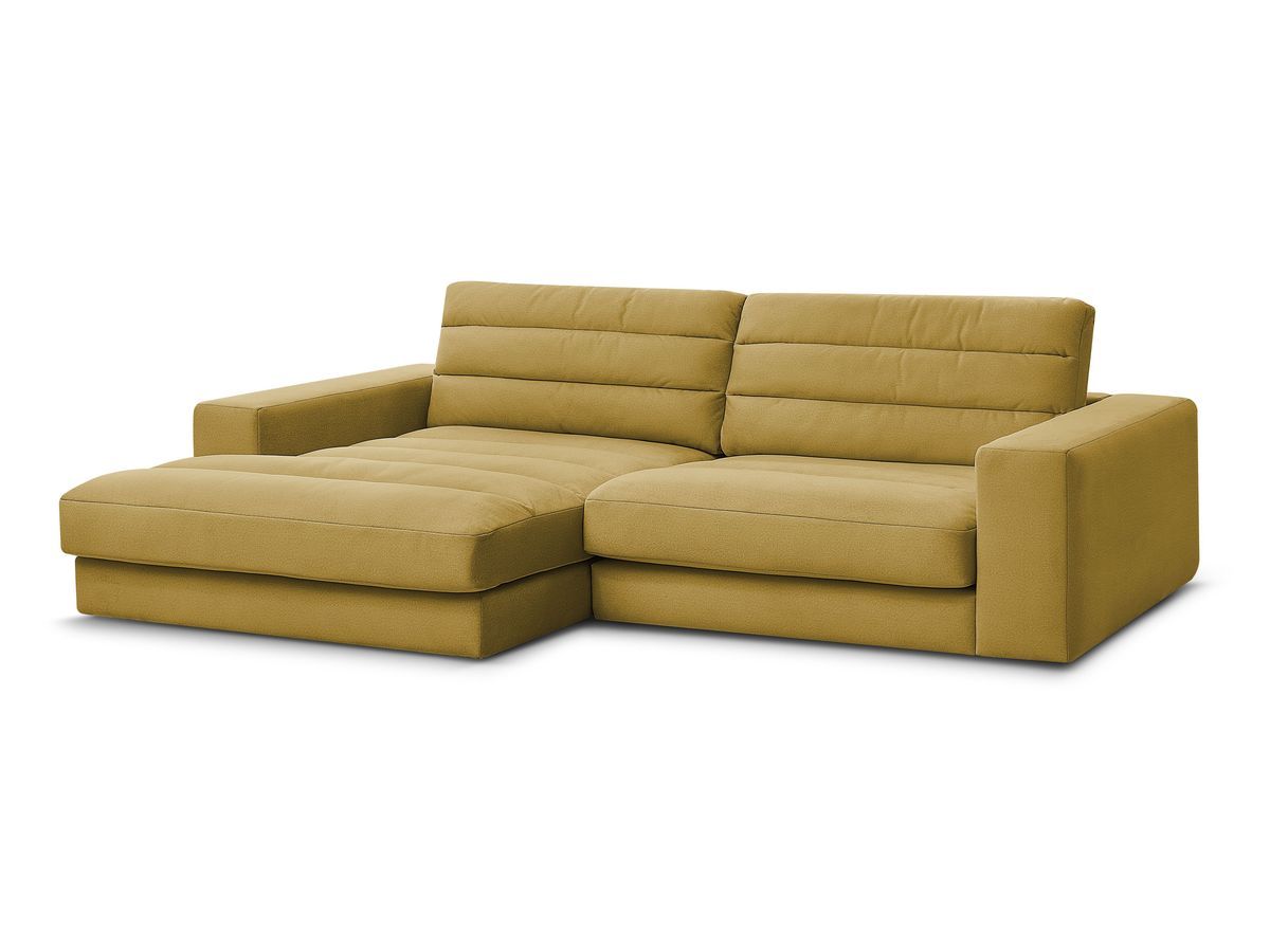 Bobochic Sierra Ecksofa Samt Gelb Ecke links