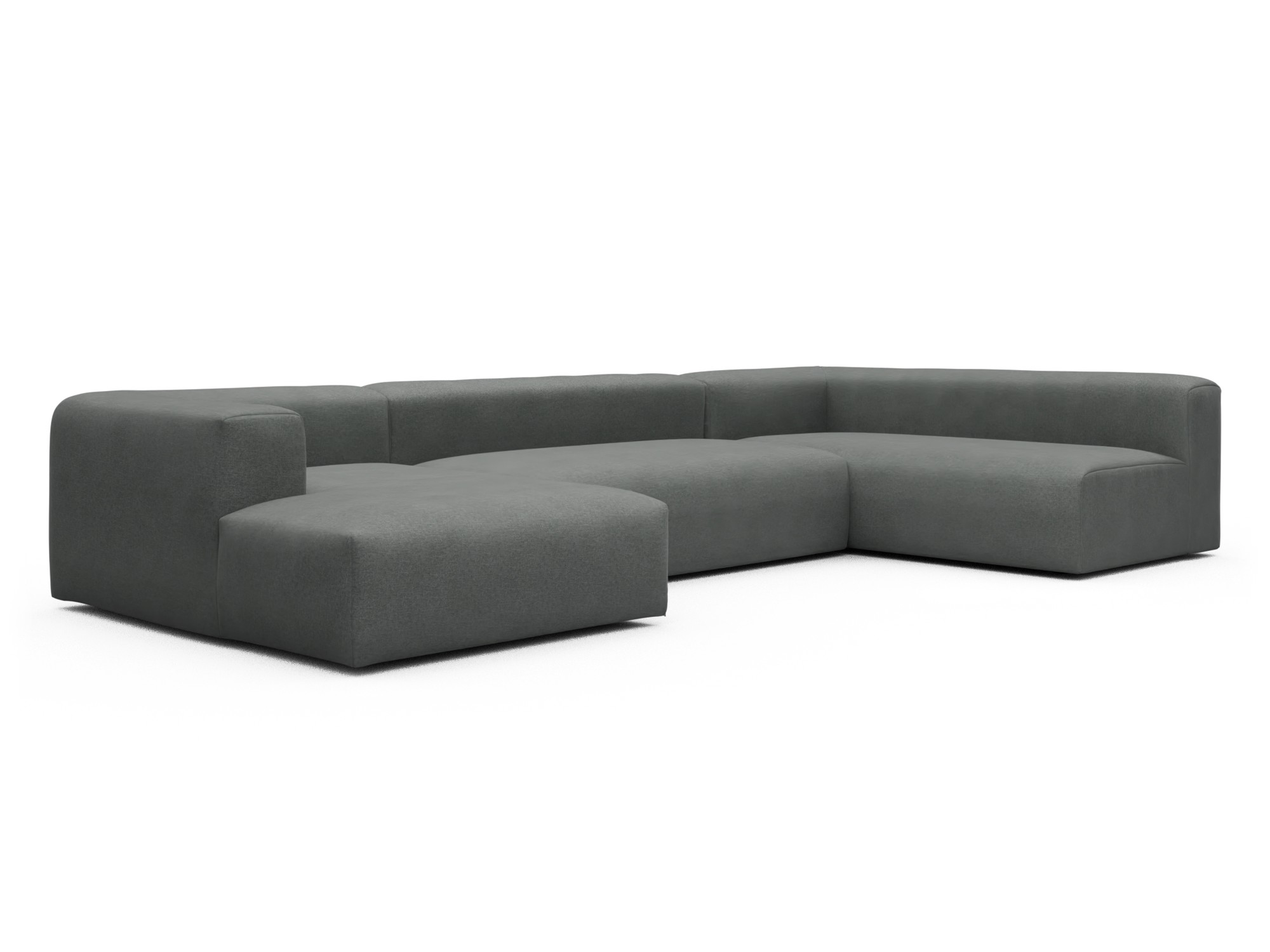 Skandi Home Wohnlandschaft Fred Chaiselongue links mit 2-Sitzer und lange Armlehne rechts Satya-Steel moebelfaktor
