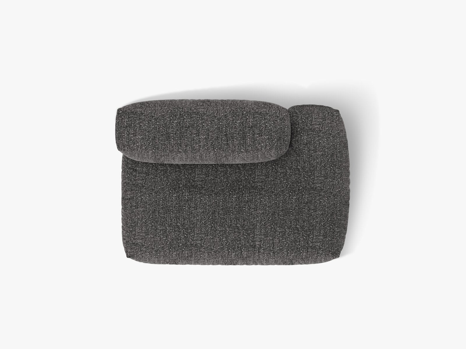 Micadoni Ecksofa-Modul Martina 1-Sitzer Rechts Boucle Monet Anthrazit