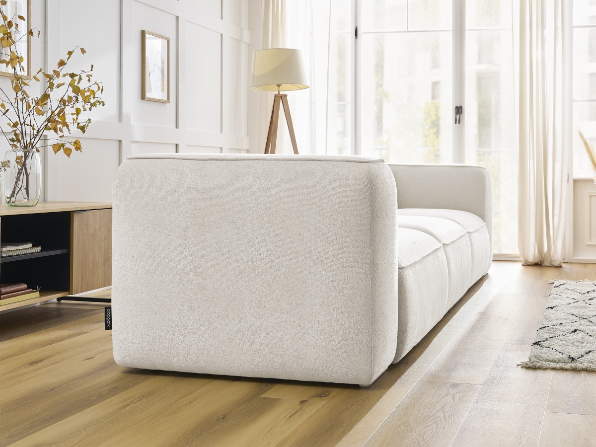 Bobochic Zephyr Sofa 3-Sitzer Strukturstoff Weiß