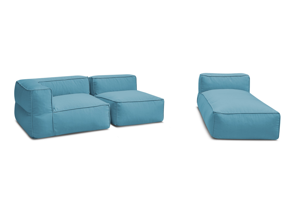 Bobochic Giulia Gartensofa 3-Sitzer 240 × 170 cm Stoff Hellblau