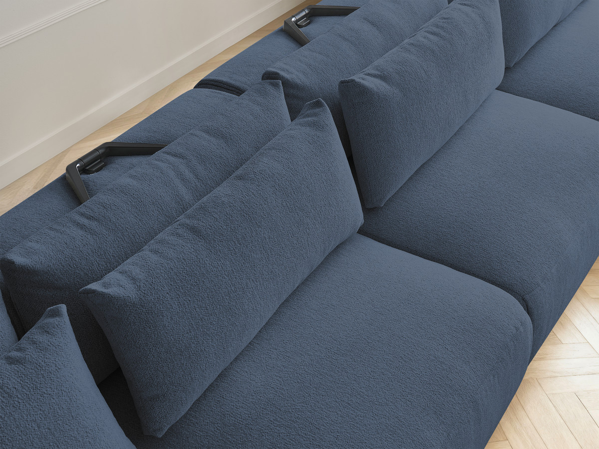 Bobochic Jana Wohnlandschaft Melange-Stoff Blau