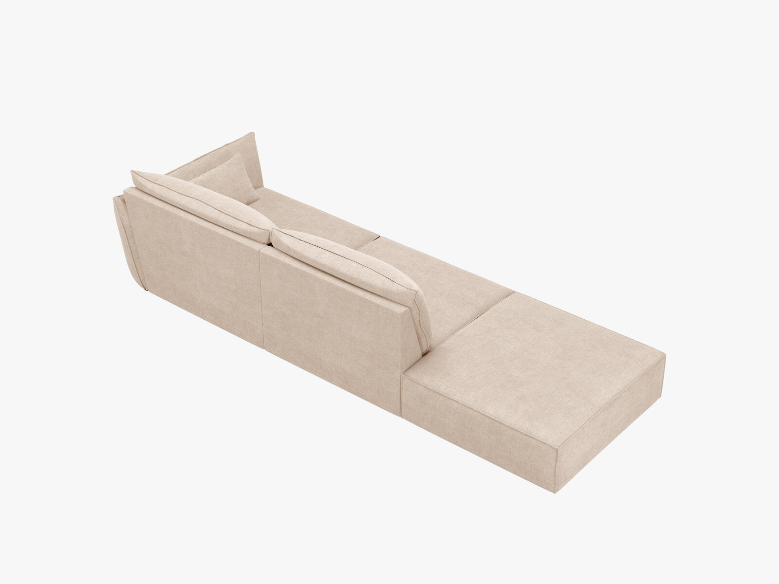 Micadoni Sofa Kaelle 4-Sitzer Links Chenille Over The Horizon Beige