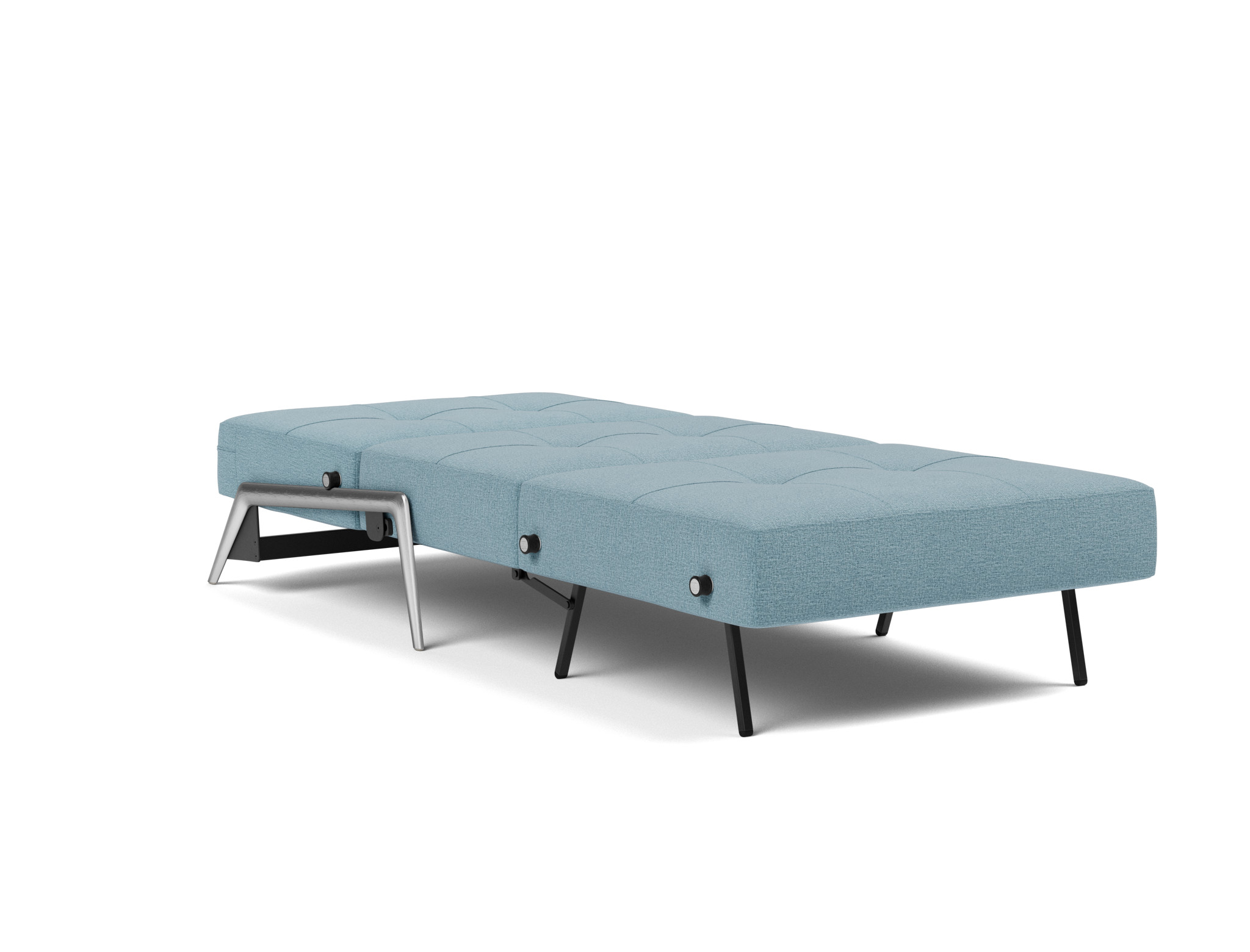 Schlafsessel Cubed 90 Flachgewebe Mixed Dance 525-Light-Blue Beine Aluminium