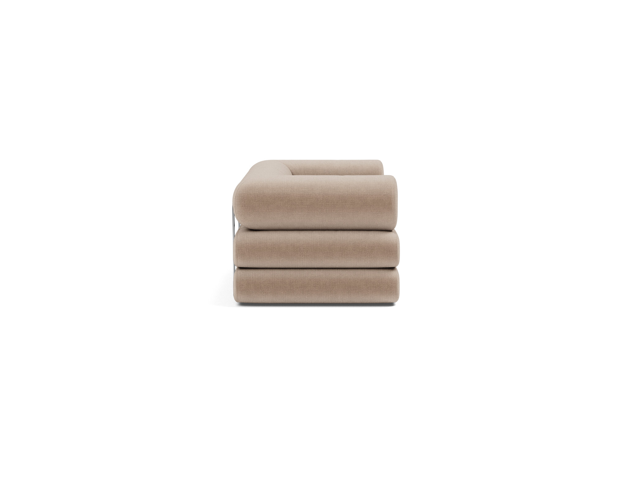 Tagesbett Circlus mit L-förmigen Armlehnen Chenille Esina 417-Mocha