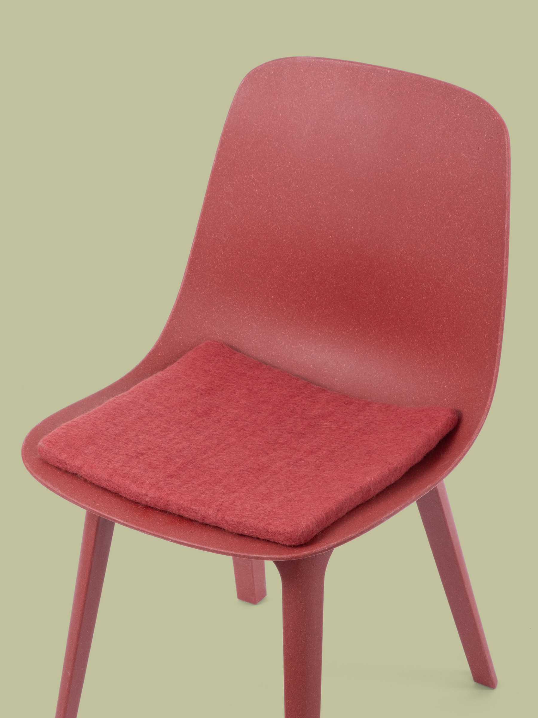 myfelt Kaja Filz-Sitzauflage Weinrot 36 x 36 cm