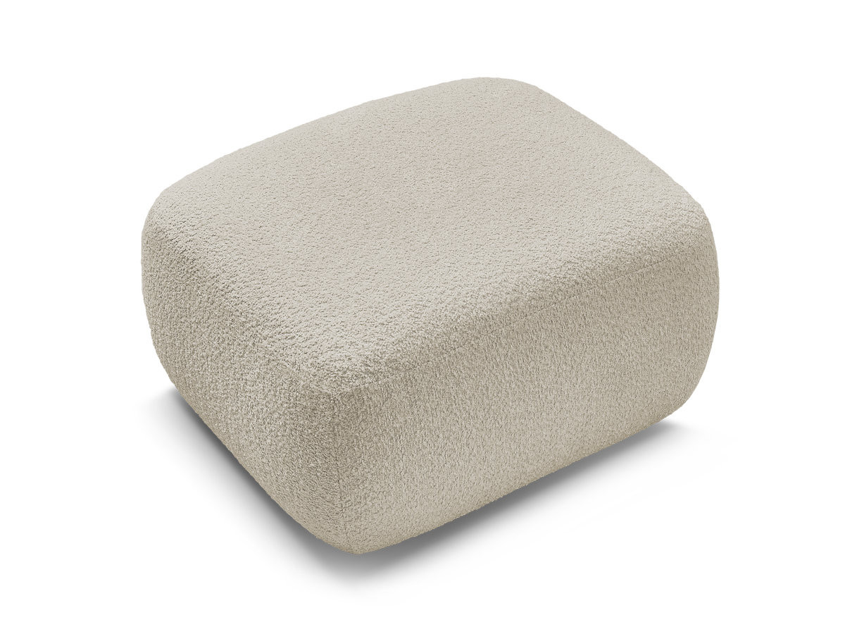 Bobochic Montaigne Pouf Bouclé-Stoff Beige