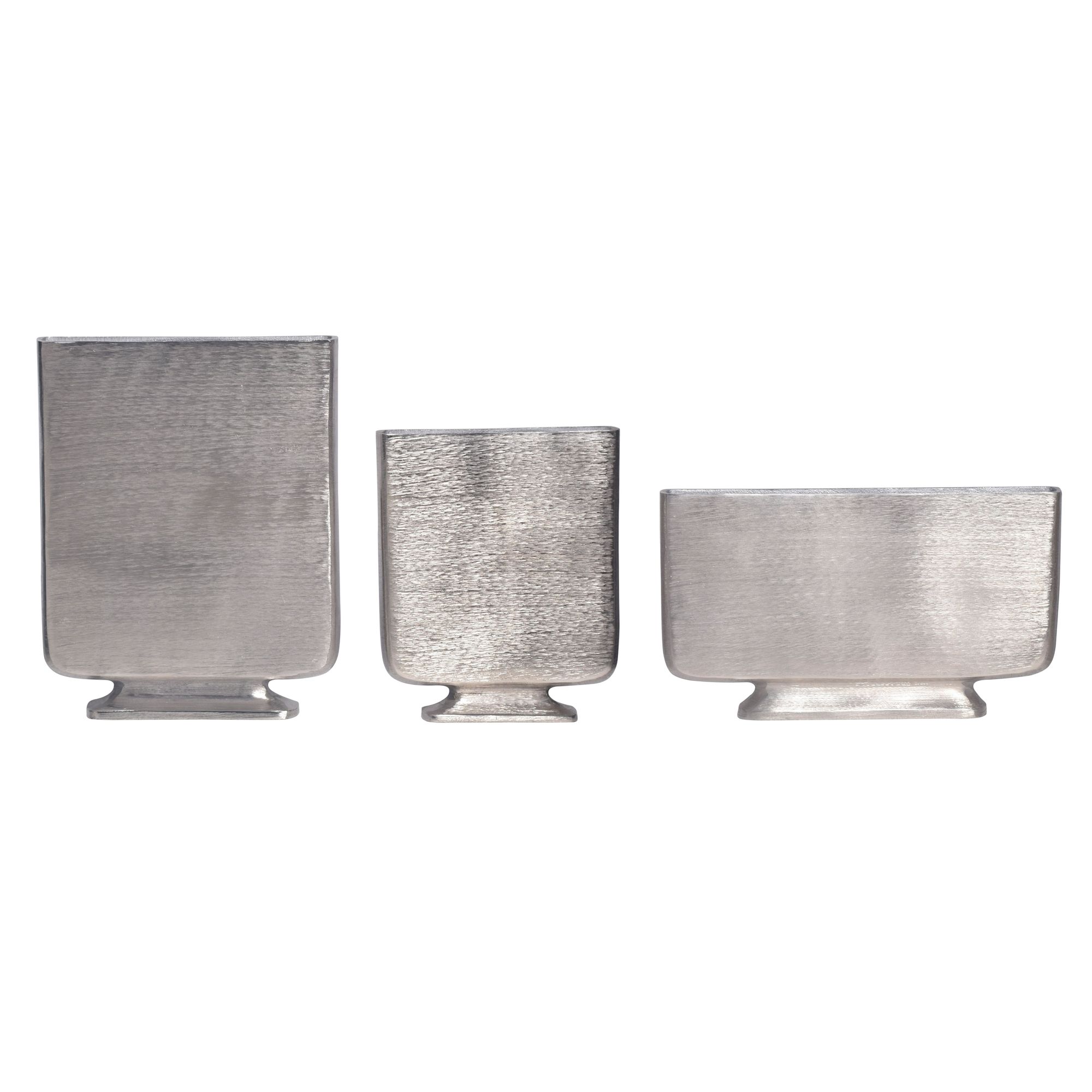 Tischvase Hunndalen Aluminium Silber