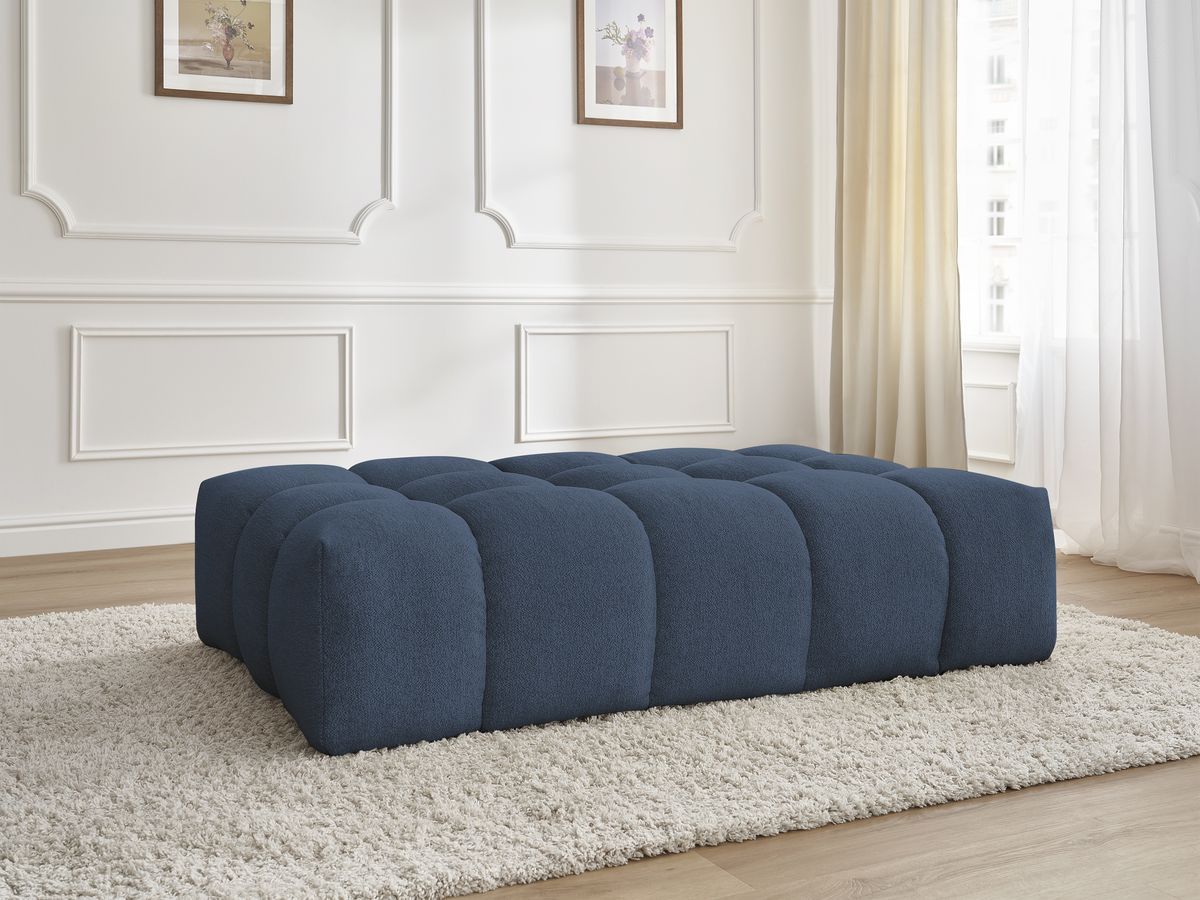Bobochic Everest Pouf 166 × 100 cm Melange-Stoff Dunkelblau
