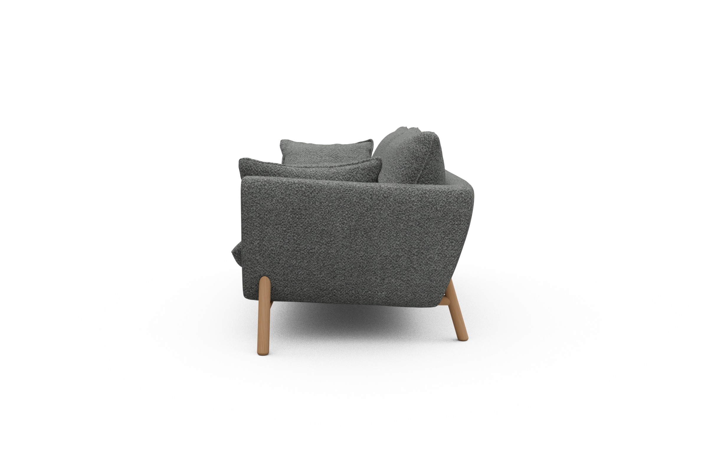 Sofa Emil 2-Sitzer Beinfarbe Eiche Natur Vanora-Warm-Grey