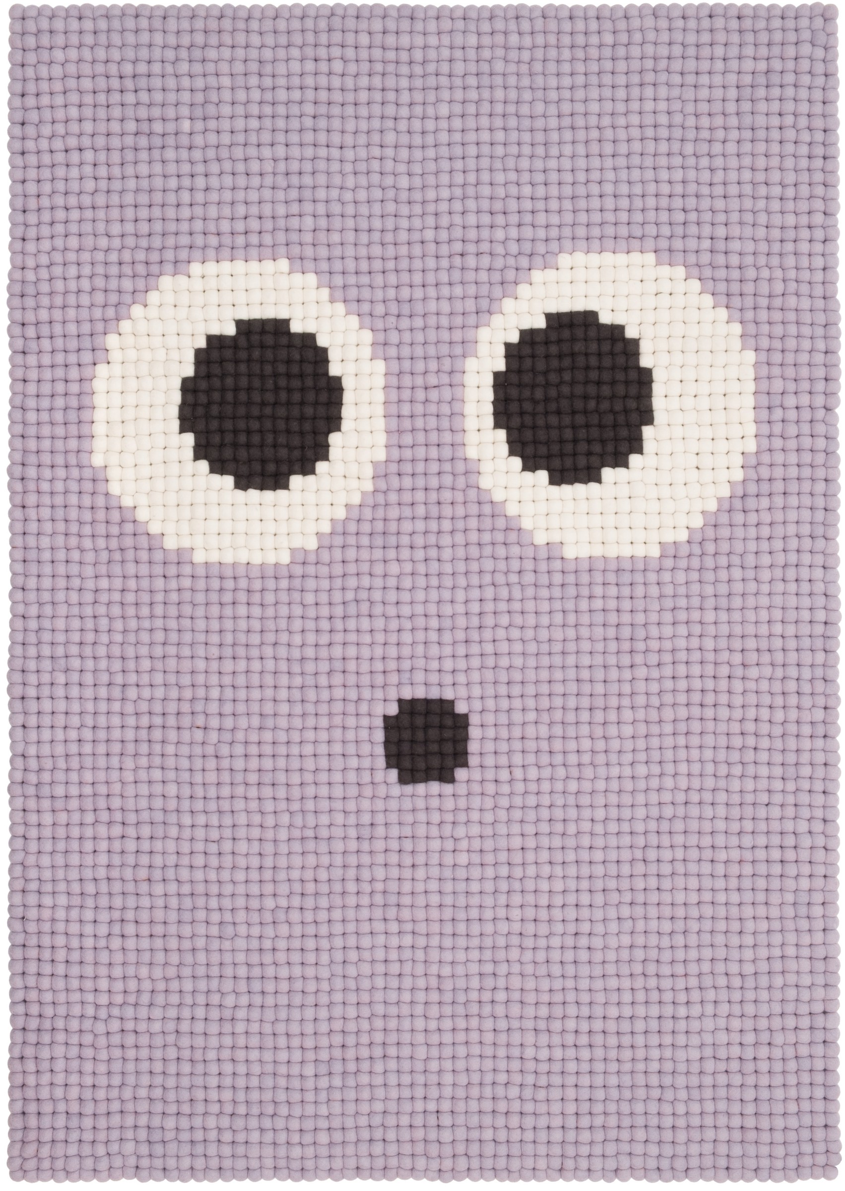 myfelt Bert Filzkugelteppich Flieder
