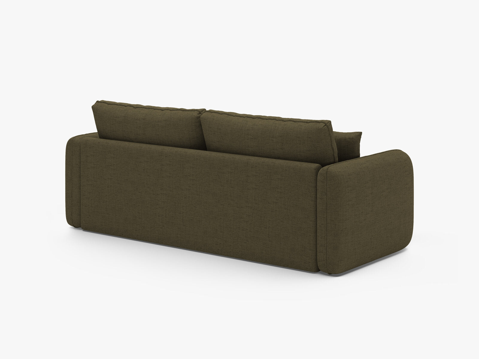 Micadoni Sofa mit Schlaffunktion Dormi 3-Sitzer Strukturierter Stoff Moly Grün
