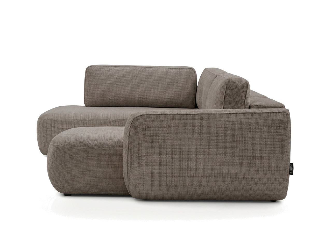 Bobochic Denise Wohnlandschaft Strukturstoff Taupe Ecke rechts