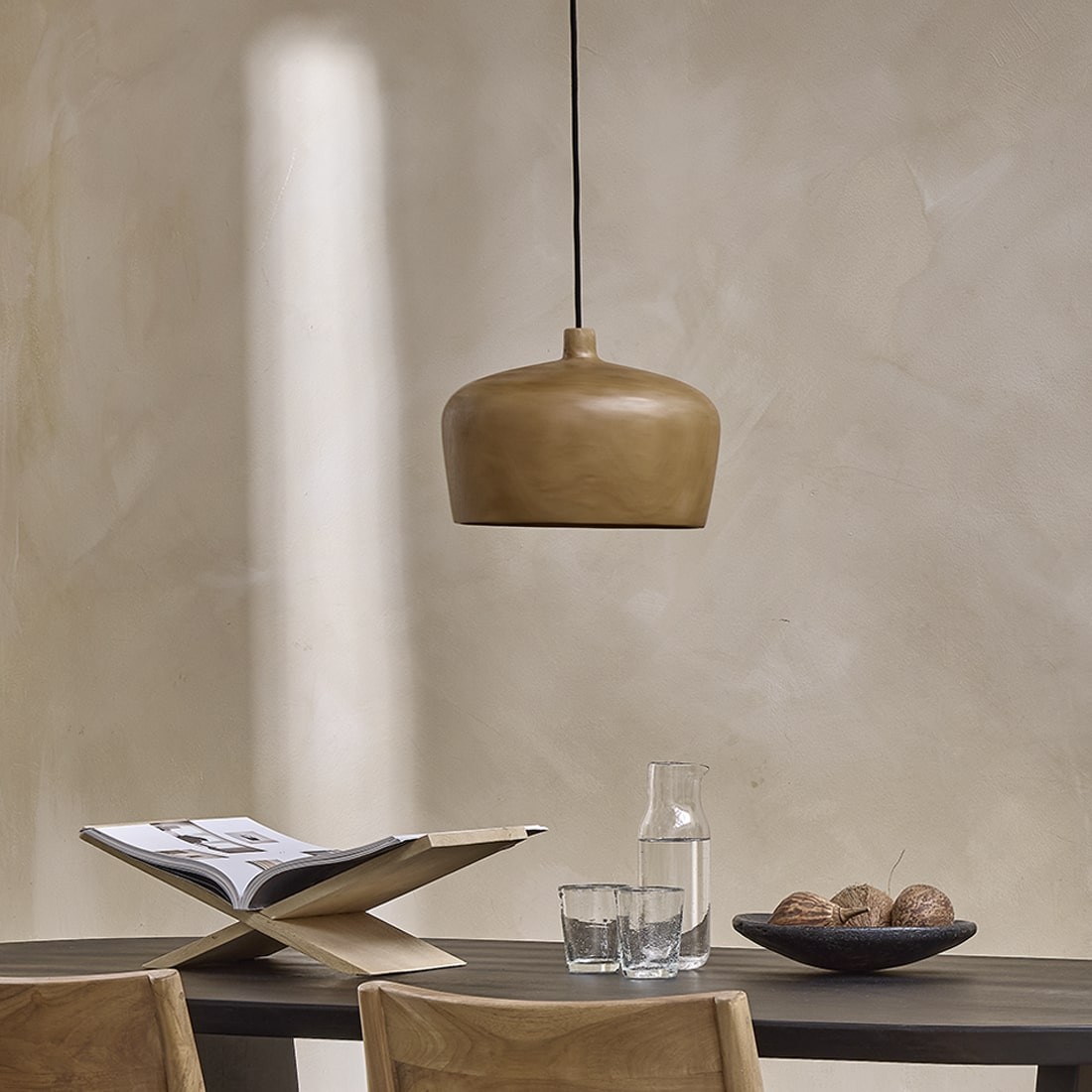 Raw Materials Pendelleuchte Sirocco Dome Teak