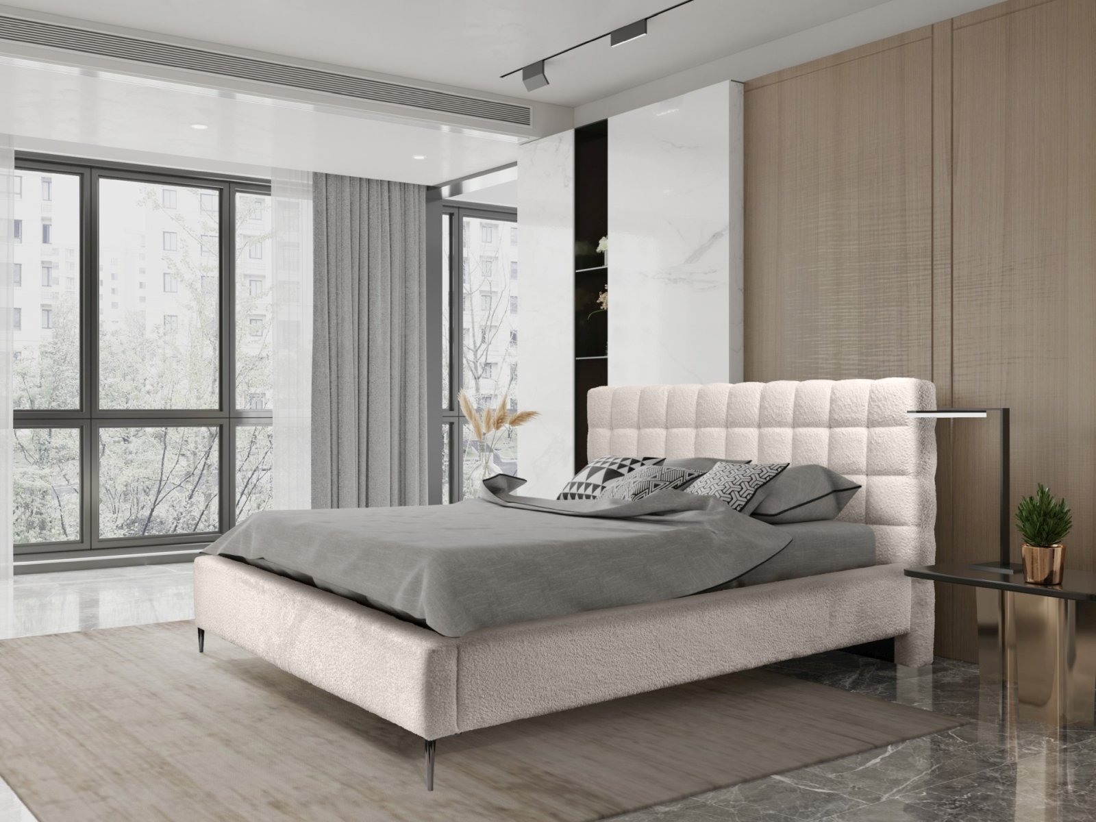 Polsterbett TANO Euphoria 180 mit Metallrahmen Euphoria 02 Cream moebelfaktor