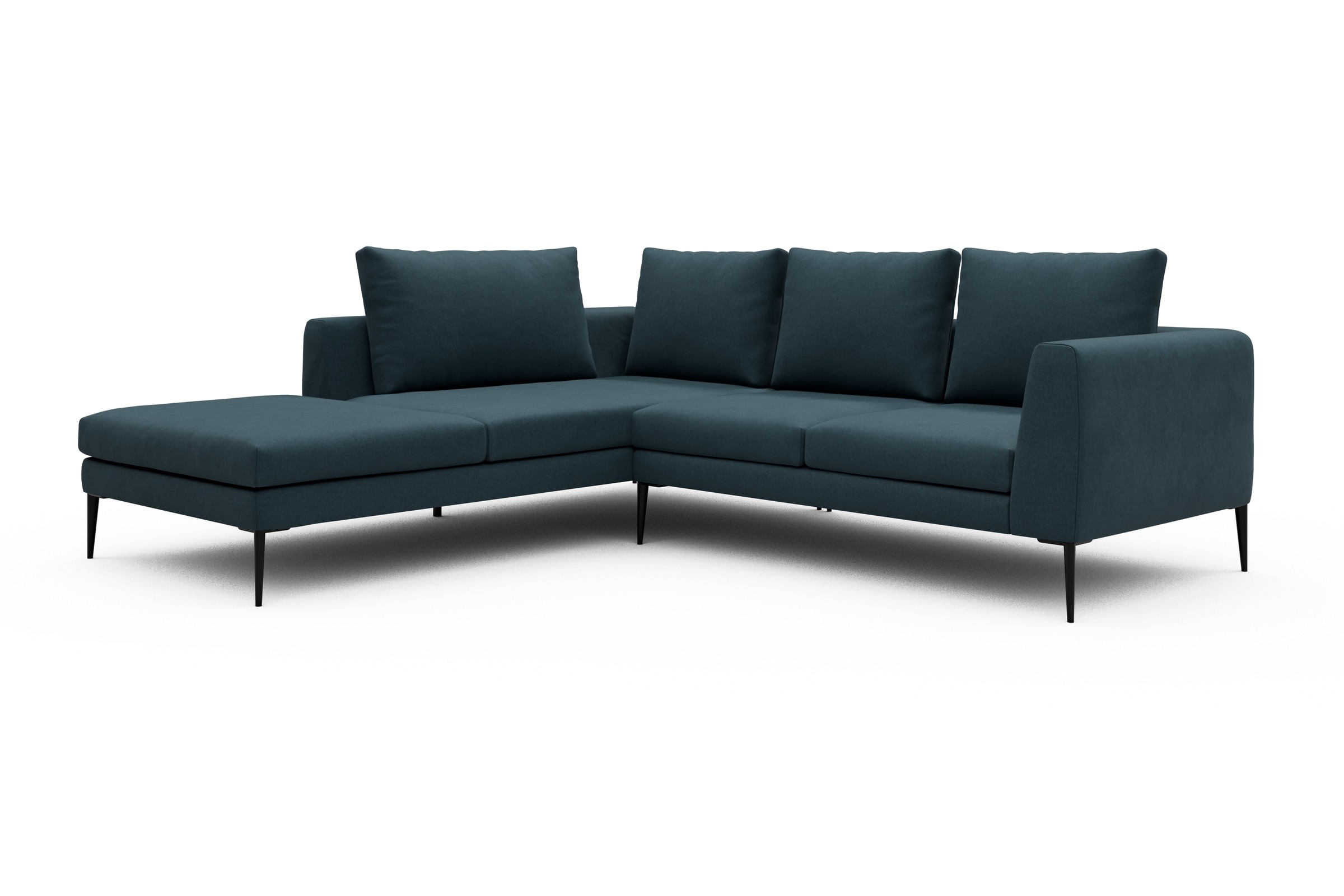 Ecksofa Paul Relax-Ecke links mit 2-Sitzer Satya-Indigo