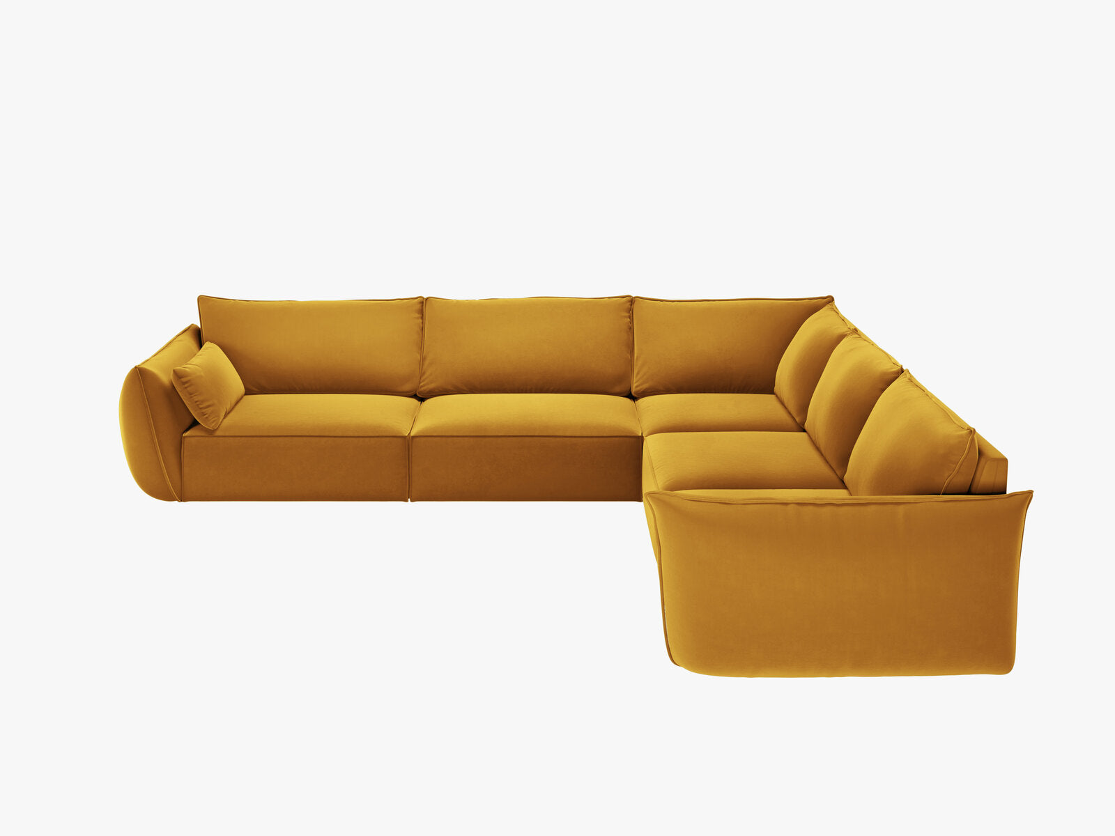 Micadoni Ecksofa Kaelle 7-Sitzer Samt Bluvel Gelb