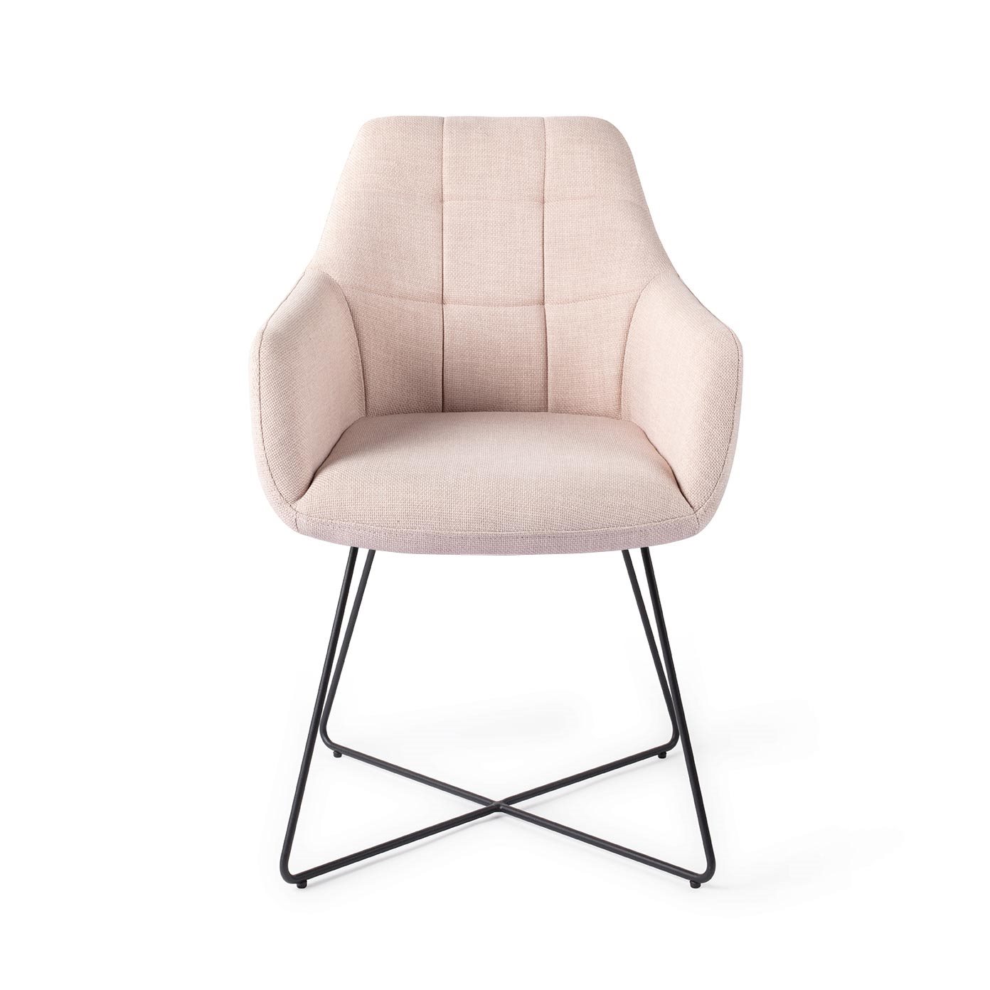 Jesper Home Esszimmerstuhl Noto Petal-Pink Cross Schwarz moebelfaktor