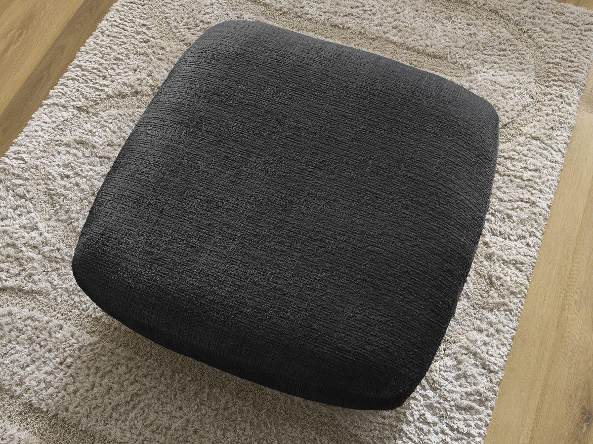 Bobochic Leonore Pouf Strukturstoff Schwarz