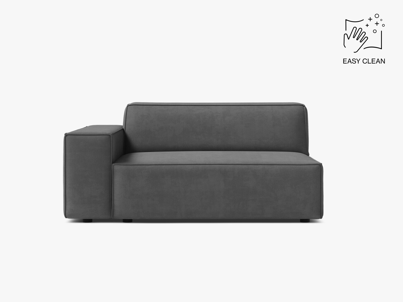 Micadoni Jodie Sofamodul XL Links Samt Venus Grau