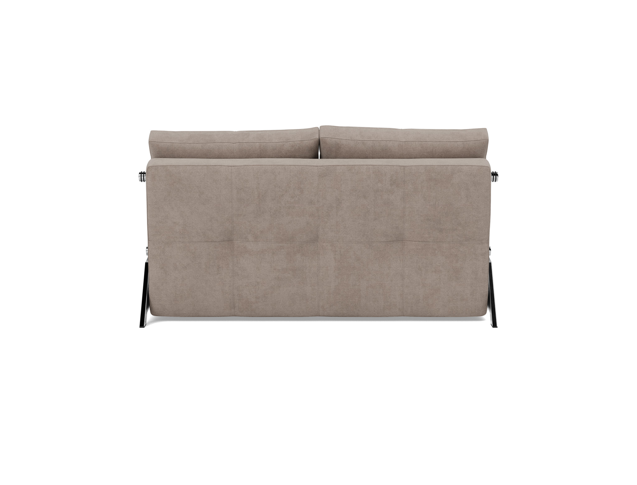 Schlafsofa Cubed 140 Kord Cordufine 318-Beige Beine Chrom