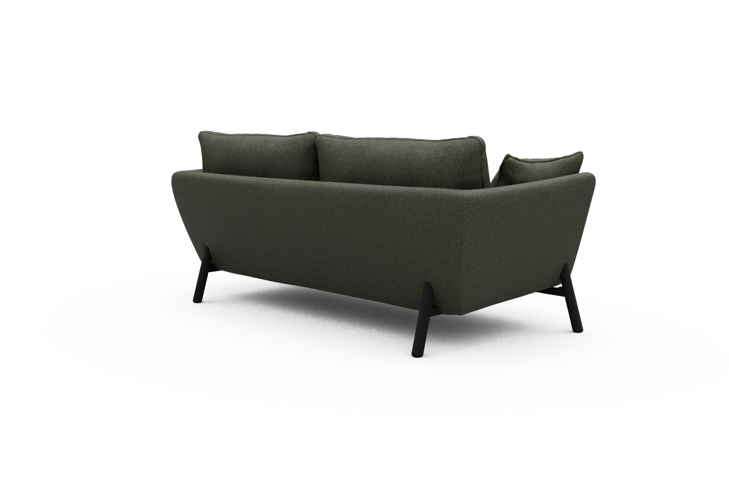 Sofa Emil 2-Sitzer Beinfarbe Eiche Schwarz Sama-Winter-Moss
