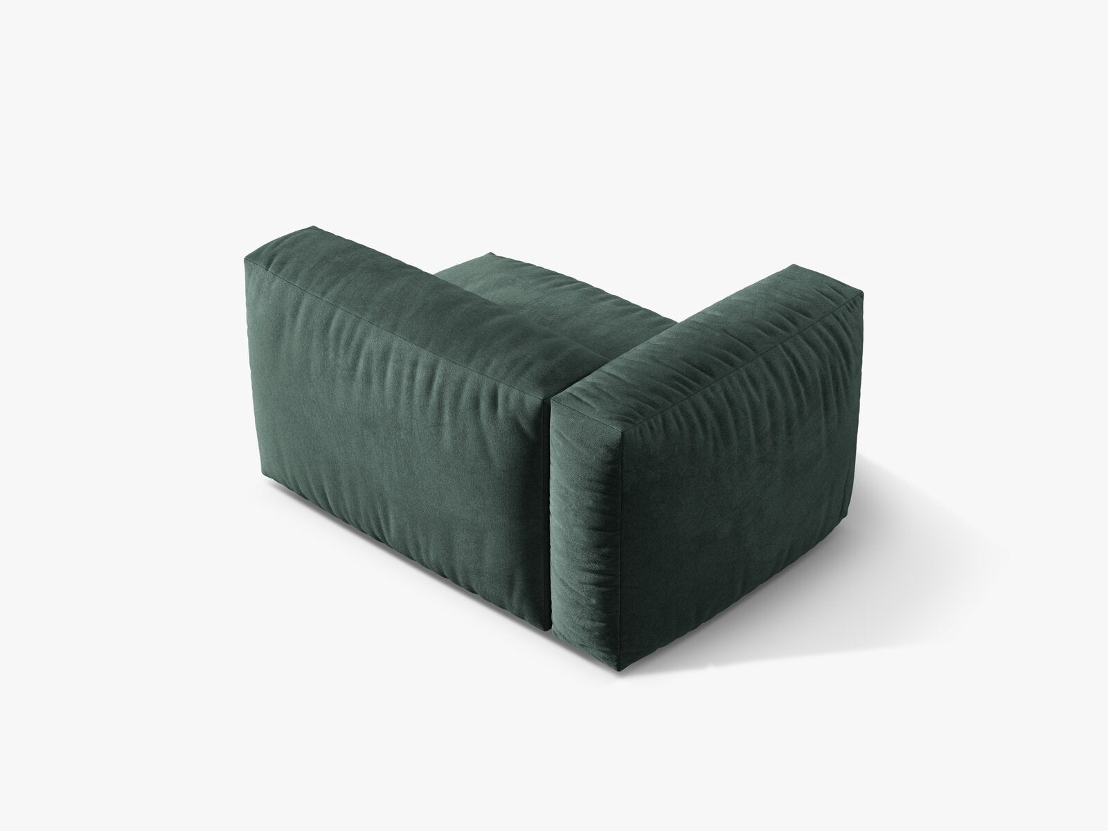 Micadoni Eckmodul Martina 1-Sitzer Links Samt Vogue Petrol